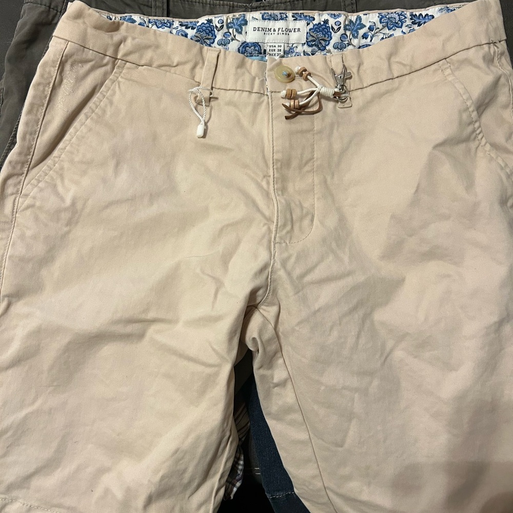 Denim & Flower Tan Chinos Versatile Cotton Twill